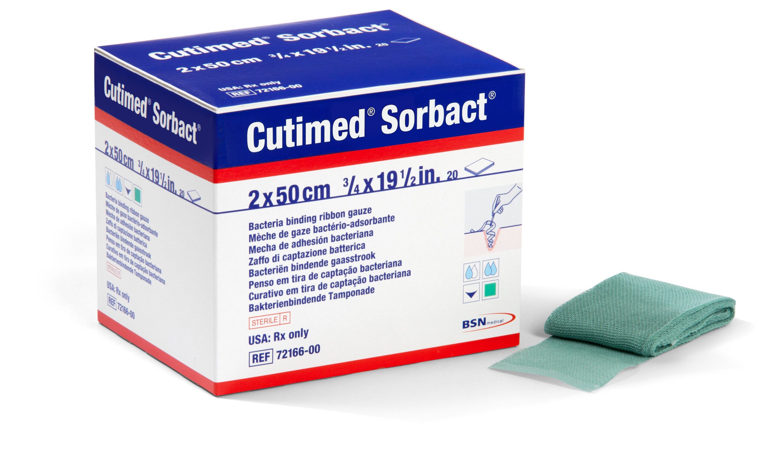 Cutimed Sorbact Ribbon Gauze 2cmx50cm (Single Roll) Summit Surgical